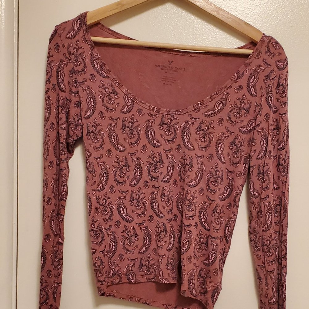 Paisley American Eagle Midriff Top